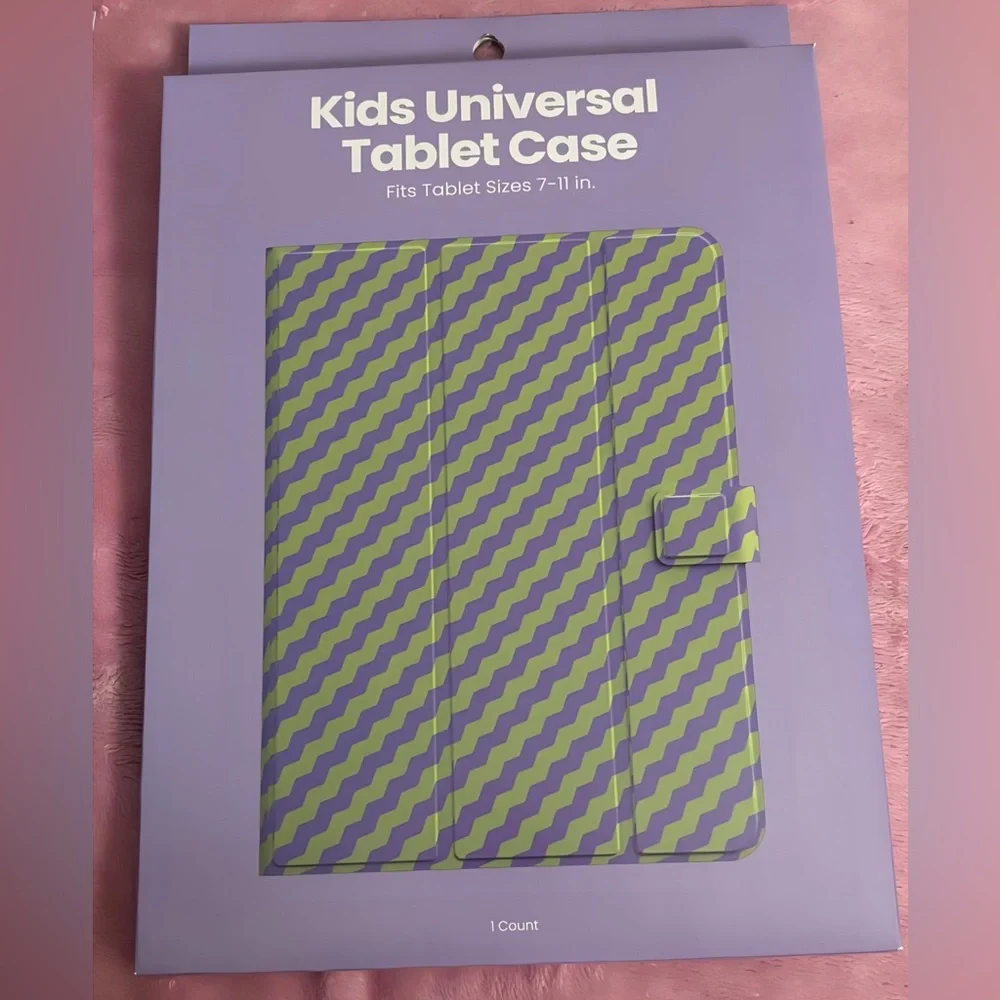 Kids Universal Tablet Case in Purple and Green